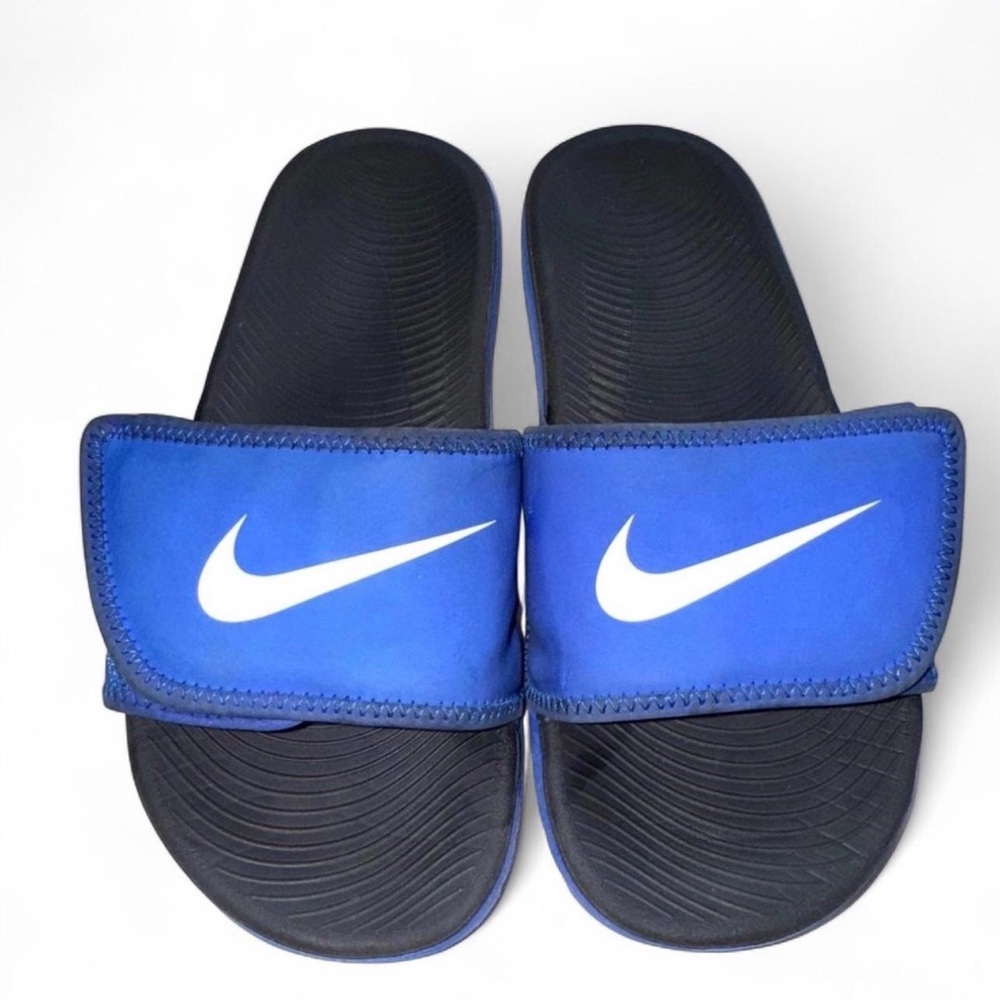 Nike Kawa Adjust Kids Slides Racer Blue Size 2Y